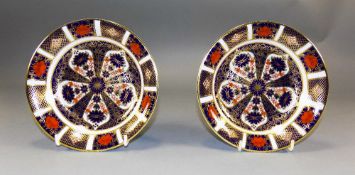 Royal Crown Derby Old Imari Pattern Pair of Shallow Bowls. Pattern Num 1128. Date 2001.