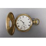 American Watch Co Gold Plated Demi Hunter Pocket Watch,