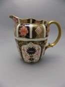 Royal Crown Derby Imari Pattern Jug. Dated 1920's. 6 Inches High. Mint Condition.