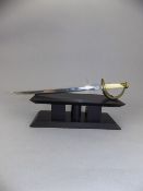 Military Interest Novelty Letter Opener In The Form Of A Cavalry Troopers Sword,