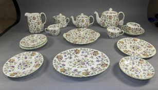 Minton Fine Bone China Haddon Hall Pattern 60 Piece Tea and Coffee Service.