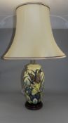 Moorcroft - Ltd Edition Table Lamp and Shade ' Lamia ' Pattern. Designer Rachel Bishop.