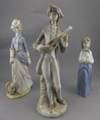 3 Spanish Porcelain Figures Comprising Lladro Nao Daisa 1990,