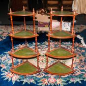 A Pair of 20th Century 4 Tier Turned Woo