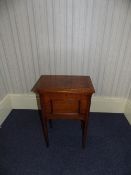 Mahogany Sewing Table, Hinged Top Contai