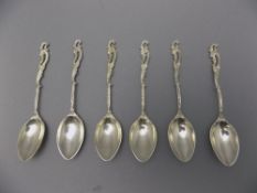 George V Set of Six Silver Naturalistic