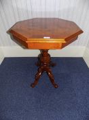 Italian Mahogany Occasional Table Octago