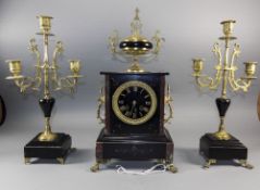 Late 19thC Slate/Marble Mantle Clock Of