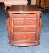 Modern Mahogany Tripod Table, Stylised F