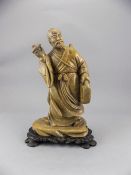 Japanese Late 19thC Soap Stone Figure of