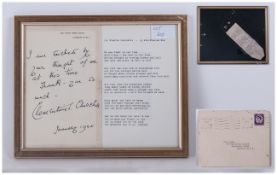 Signed Letter by Clementine Churchill, J