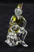 Swarovski Walt Disney Annual Edition Showcase Silver Crystal Figure ' Peter Pan ' Code 1077772 /