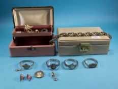 Mixed Lot Of Costume Jewellery, Comprising Brooches, Necklace,