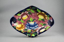 Maling 1930's Hand Painted Floral Dish. 11.25 Inches Diameter. Excellent Condition.