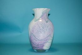 Caithness glass Vase, pink/blue mottled,