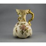 Royal Worcester Hand Painted ' Blush Ivory ' Jug / Pitcher,