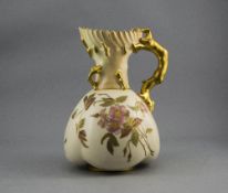 Royal Worcester Hand Painted ' Blush Ivory ' Jug / Pitcher,