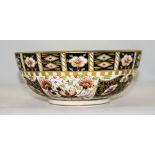 Royal Crown Derby Footed Bowl  'Imari Pattern'. Date 1910. 3 inches high 7.5 inches diameter.
