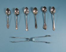 Small Collection Of Silver Spoons And Sugar Nips Together With A Souvenir Spoon