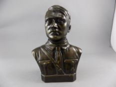Otto Schimdt Hofer 1873 - 1925 Born In Berlin - Patinated Bronze Bust of a Young Adolf Hitler. c.