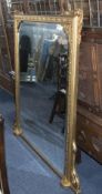 Large Victorian Over Mantle Wall Mirror