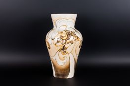Moorcroft - Signed Ltd and Numbered Tube lined Vase ' Cow Parsley ' Pattern. Designed by Emma