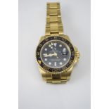 Modern Gents Wristwatch on a Gold Plated Bracelet. As New.