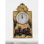 Thomas Kinkade Ltd Edition Lamplight Lane Heirloom Porcelain Clock. Date 2003. Stands 9.