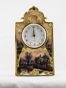 Thomas Kinkade Ltd Edition Lamplight Lane Heirloom Porcelain Clock. Date 2003. Stands 9.