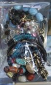 Bag of Costume Jewellery Bracelets, beaded, faux gem set and a bangle etc