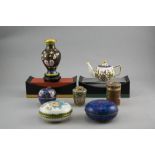 A Vintage Collection of Small Cloisonne Items ( 7 ) In Total. Various Shapes and Sizes.