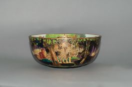 Wedgwood - Daisy Makeig Jones Fairyland Lustre Extremely Fine Bowl. c.1920. Decorated With