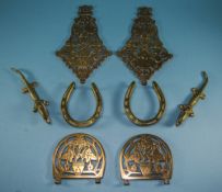 A Collection of Vintage Brass Items ( 4 ) Pairs In Total.