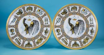 Goebel Traditions Plates, (2) by Laszlo Ispanky. 10 inches in diameter.
