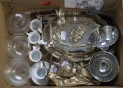 Collection Of Silver Plated Ware To Include Tureen And Cover, Lidded Sugar Bowl, 2 Pedestal Bowls,