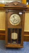 Elliott Mantle Clock, Silvered Chapter Dial With Roman Numerals, Walnut Veneered Case AF