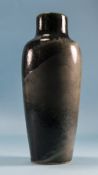 Cobridge Stoneware Hand Painted Bottle Shaped Vase with blues and greys colourway. circ 1930's.