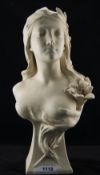 Art Nouveau Bust By Traggia "Isabelle" 16 Inches Tall