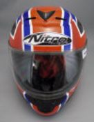 Motorcycle Helmet, Colours Of The Union  Jack, Marked Nitro Racing