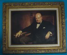 Sir Winston Churchill Art Print by artist Arthur Pan painted in 1942- the original hangs in the