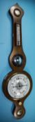 Victorian - Quality Mahogany Wheel Mercury Barometer, Maker J.J. Lockwood, Preston. c.1880.