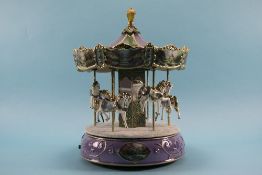 Thomas Kinkade Limited Edition Heirloom Musical Springtime Garden Carousel.