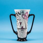 Moorcroft Modern - Signed Twin Handle Loving Cup ' Royal  Joy ' Design. Designer Nicola Slaney.