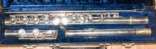 Gemeinhardt Flute In Hard Case, #A24273. with cleaning rod.
