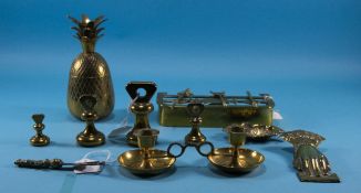 A Collection of Antique Brass Items ( 15 ) In Total.