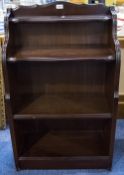 Mahogany Effect Bookcase, With One Fixed And One Adjustable Shelf, Of Shaped Form, Height 40 Inches,