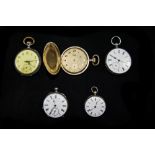 Swedish Antique Silver Open Face Pocket Watches (4) in total.