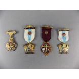 Masonic Stewards Enamel Jewels (4) in total. Various lodges.