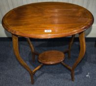 Early 20thC Mahogany Occasional Table, Oval Form,