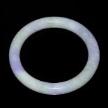 天然紫羅蘭翡翠玉鐲 附美國寶石學院GIA 鑒定證書No.1172103058 Lavender Jadeite Bracelet  The translucent jadeite bracelet